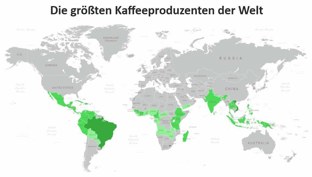 Die größten Kaffeeproduzenten